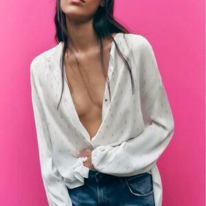 ZARA METALLIC THREAD SHIRT